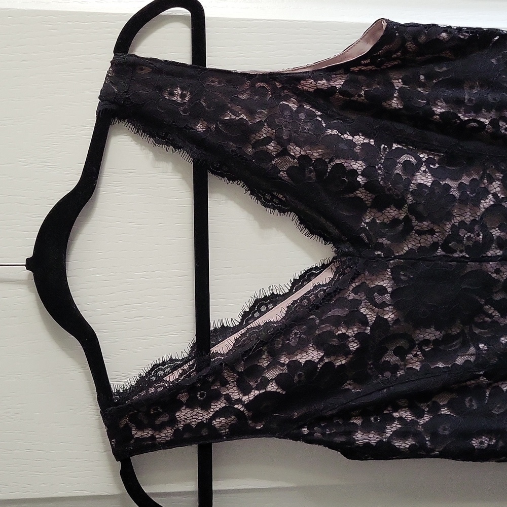 NWT LOFT Outlet lace dress, black - Picture 4 of 4